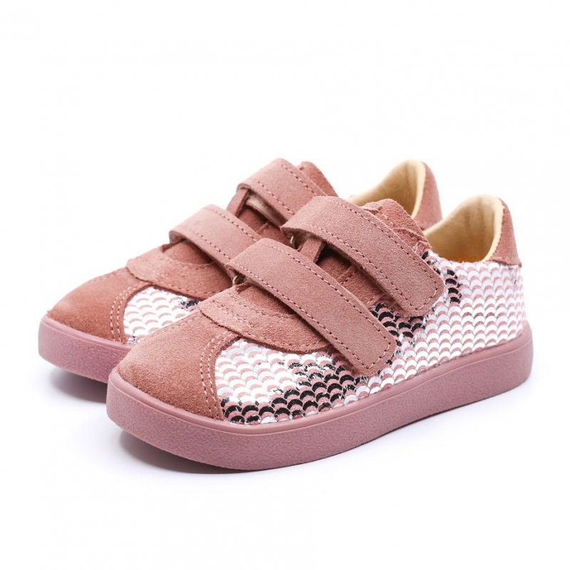 Półbuty Mrugała PIKO 3124/4-44 rosa glitter na rzepy