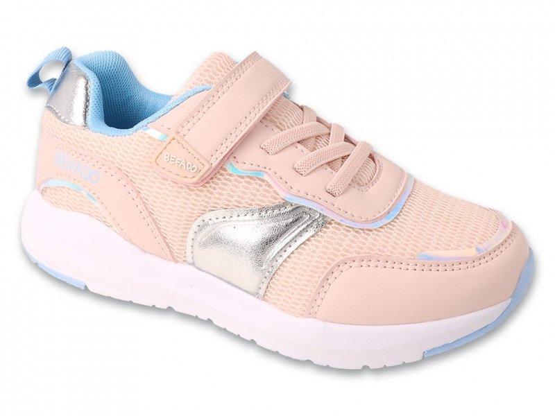 Befado 516X374 SHINE buty sportowe  RÓŻOWE na rzep
