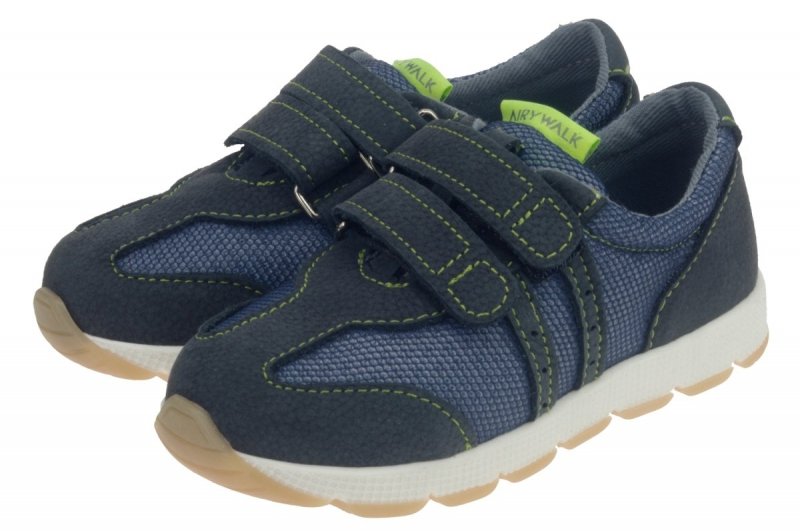 MAZUREK półbuty AIRYWALK NAVY GREEN na rzepy