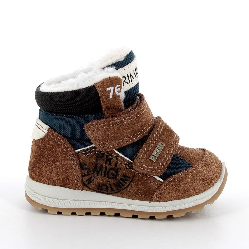 PRIMIGI 6855200 GORE-TEX Brązowe  trzewiki chłopięce na rzepy
