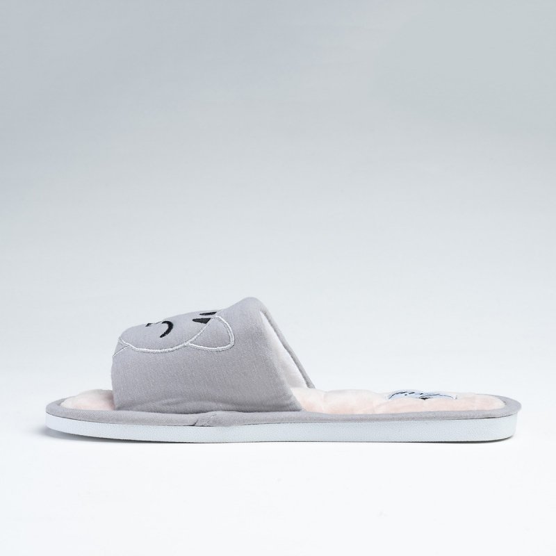 AXIM 7P24068 szare kapcie damskie Kotek 