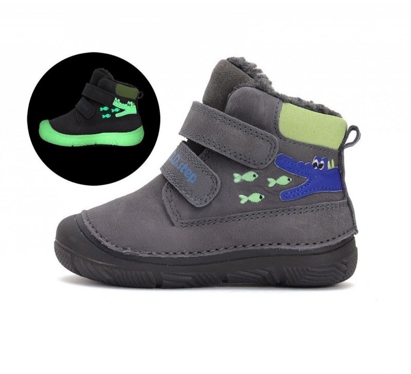 Trzewiki D.D.STEP W082-52462M Dark grey na rzepy