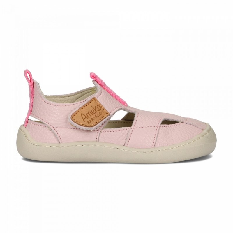 AMEKO Sandał zabudowany BAREFOOT Orion-Rose na rzep