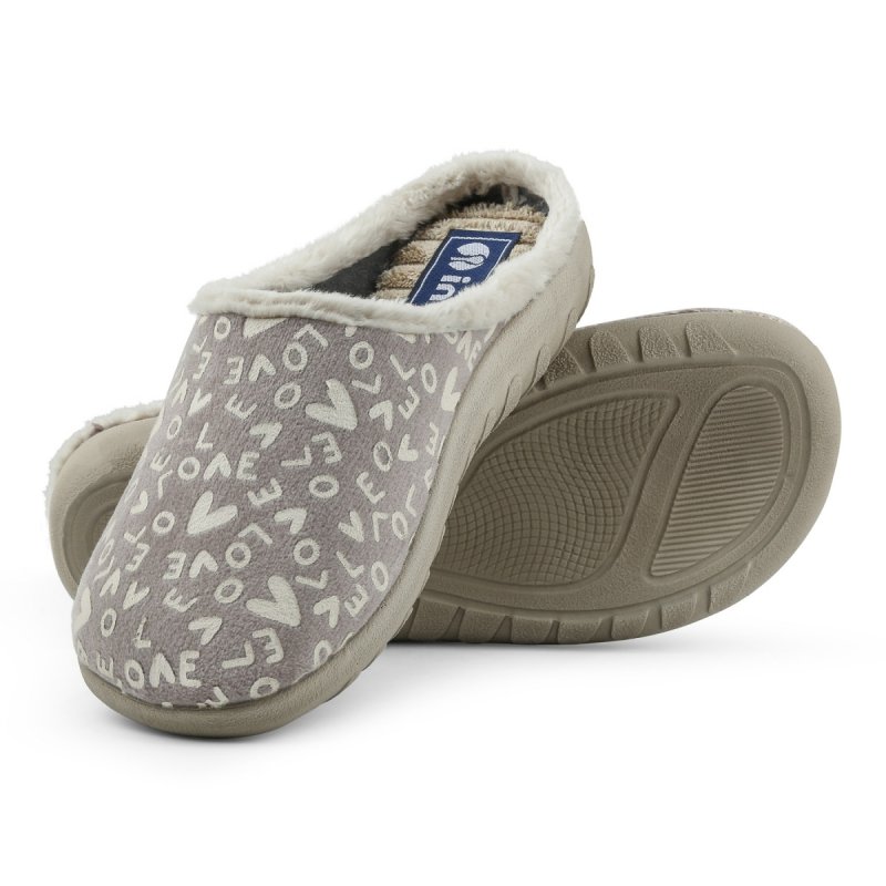 Inblu ET-32 kapcie damskie beżowe - LOVE