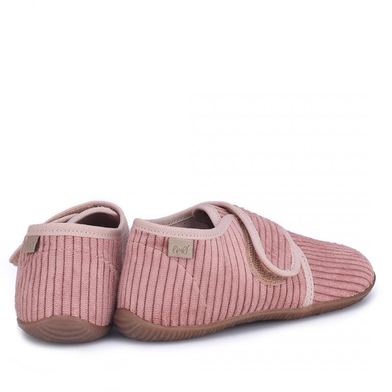 EMEL EK5000D kapcie dziewczęce sztruksowe na rzep 