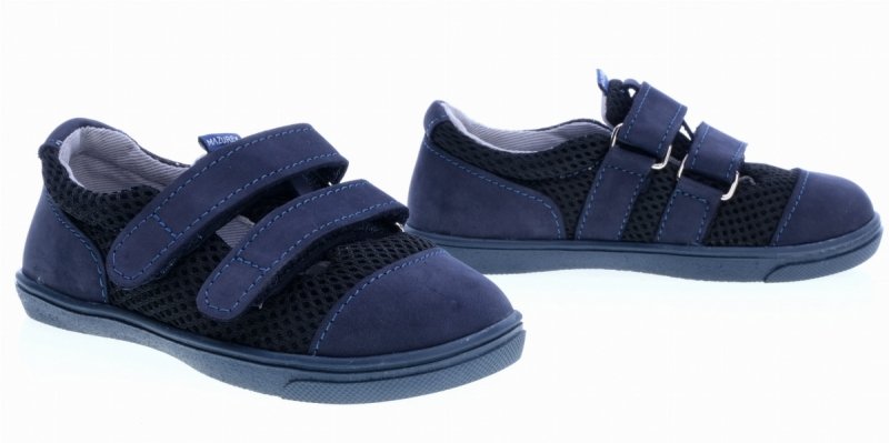 Mazurek SLIPPER NAVY BLACK chłopięce na rzepy