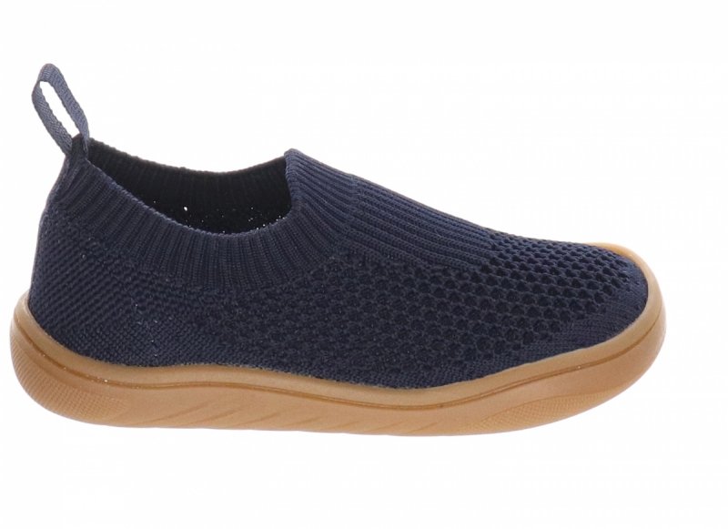 MILAMI BF -Knit 66 Blue  granatowe kapcie barefoot wkładane
