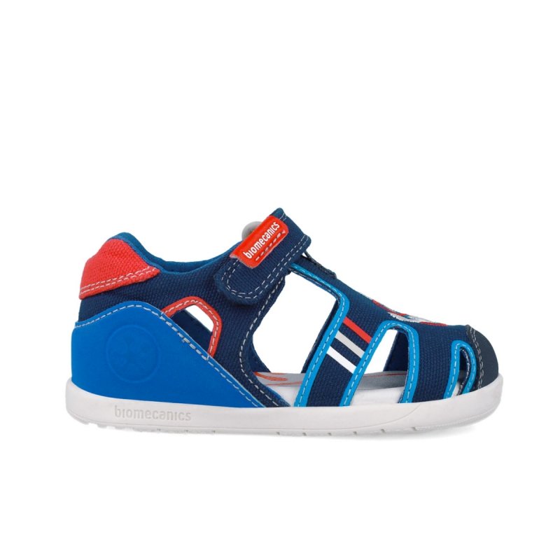 BIOMECANICS 252199-A089 AZUL MARINO sandał tekstylny rzep