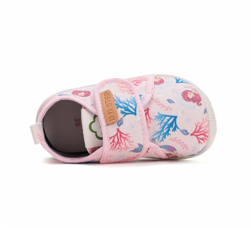 Tenisówki D.D.STEP BAREFOOT C086-51499AM BABY PINK na rzep