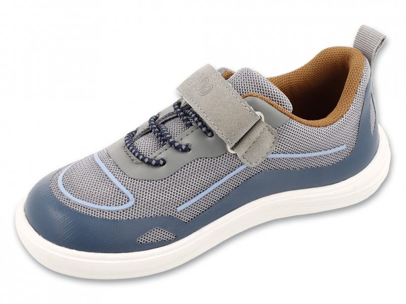 Befado MOOVIE BAREFOOT 004Y006 grey buty chłopięce na rzep