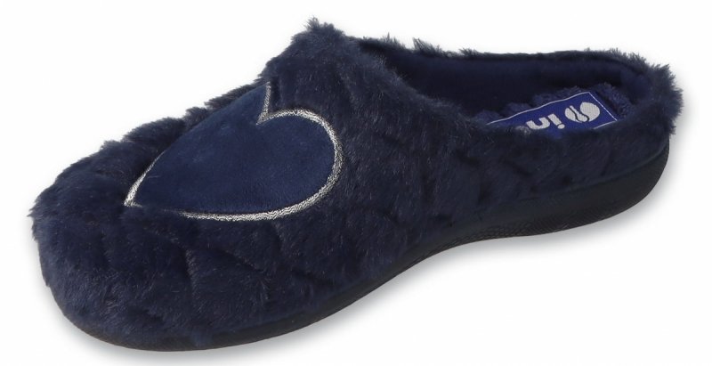 Inblu EC-99 GRANATOWY kapcie damskie serce
