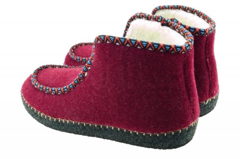 Wojtyłko 7P21215W kapcie pantofle filc bordo