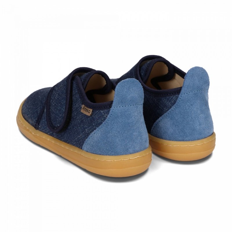 AMEKO kapcie BAREFOOT JEANS na rzep