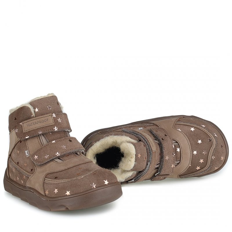 EMEL EV2809M-5 barefoot Trzewiki dziewczęce na rzepy