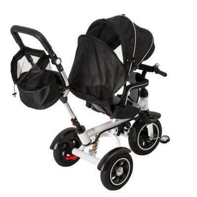 Rowerek trójkołowy Trike Fix V3 rower spacerówka 3w1 obracany 360 wolne koło czarny