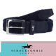 Pasek do spodni pleciony Sporty Logo Belt III SS25 - Schockemohle - dark navy