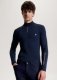 Koszulka męska ZIP THERMO SHIRT 1/4 - Tommy Hilfiger Equestrian - desert sky