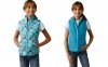 Kamizelka dwustronna młodzieżowa Bella Reversible Insulated Gilet - Ariat - mosaic blue/aqua foam