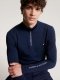 Koszulka męska ZIP THERMO SHIRT 1/4 - Tommy Hilfiger Equestrian - desert sky