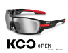 Okulary KOO Open - Smoke Mirror - black/red