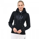Bluza damska CROWN HOODY SEQUIN - Spooks - navy