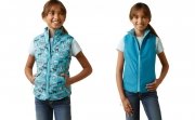 Kamizelka dwustronna młodzieżowa Bella Reversible Insulated Gilet - Ariat - mosaic blue/aqua foam