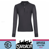 Bluzka damska LONGSLEEVE HALF-ZIP REFLEXX SS 23 - Eskadron - deepgrey