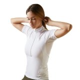 Koszulka damska konkursowa ASCENT 1/4 ZIP SS SHOW - Ariat - white