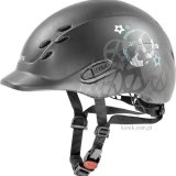 Kask UVEX model ONYXX PEACE dziecięcy - black mat/petrol