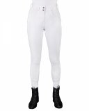 Bryczesy damskie z wysokim stanem KEA - QHP - white