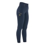 Legginsy damskie Classic Slim Fit Full Grip - EQUESTRO - navy