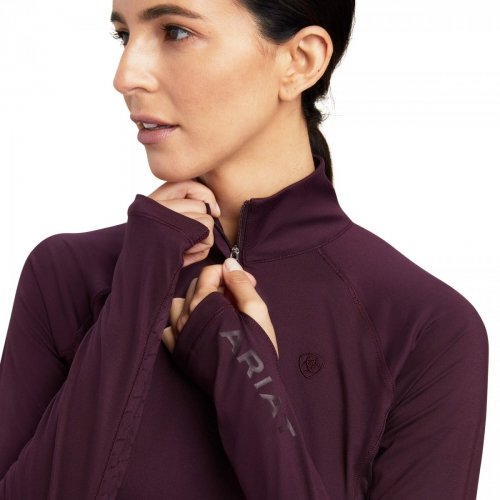 Bluzka funkcyjna LOWELL damska - Ariat - mulberry