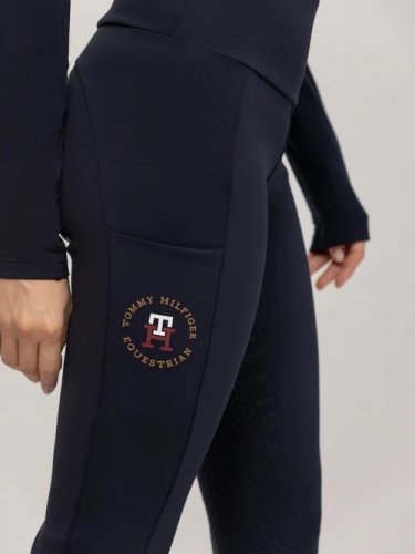 Legginsy damskie jeździeckie DELAWARE HIGHWAIST - Tommy Hilfiger Equestrian - desert sky