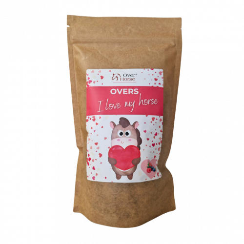 Ciasteczka dla konia OVERS I love my horse 0,5kg - Over Horse - walentynkowe