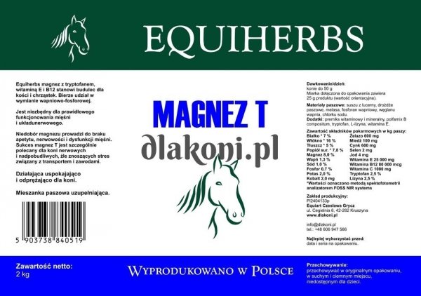 Magnez T 2 kg - EQUIHERBS - granulat