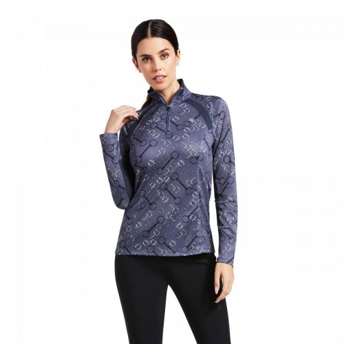 Bluzka damska SUNSTOPPER 2.0 - Ariat - charcoal bit print