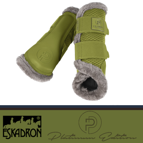  Ochraniacze MESH FAUX FUR SHETTY Platinum 2024 - Eskadron - moss green