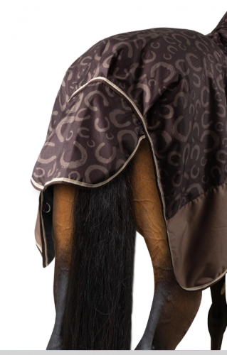 Derka padokowa z kołnierzem Glasgow 0g 600D - Horze - Choclate Plum