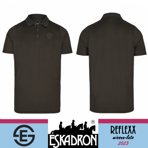 Koszulka męska POLO SHIRT MALE REFLEXX SS 23 - Eskadron - deepgrey