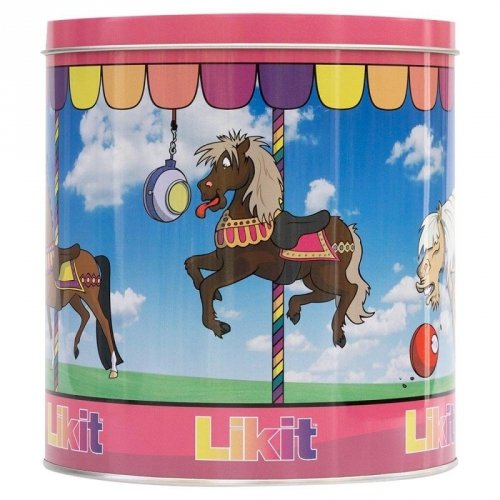 ZESTAW Cukierki dla konia w puszce Rainbow Snacks 500g + lizawka Rainbow 650g - LIKIT 