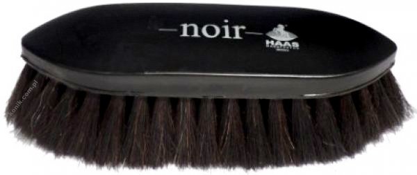 Mała szczotka z naturalnego włosia Noir - HAAS 
