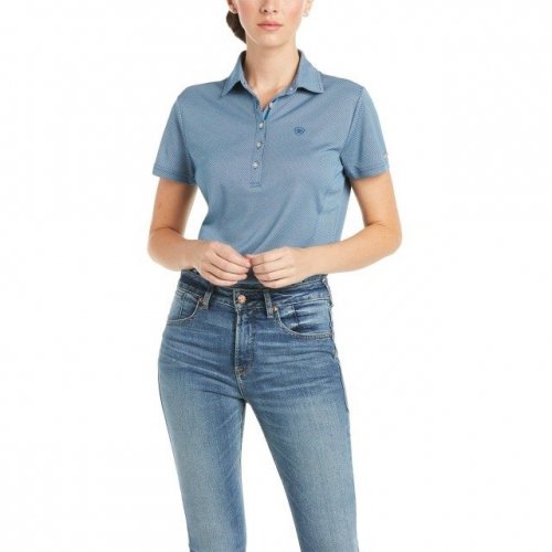 Koszulka damska TALENT SS POLO SS21 - Ariat - blue opal