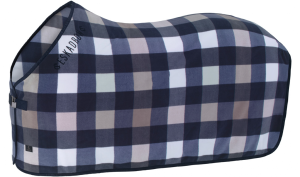 Derka polarowa FLEECE CHECK Classic Sports SS24 - Eskadron - navy/powder green/white/velvet taupe