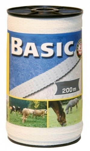 Taśma do ogrodzeń Corral BASIC 20mm - 200m - biała