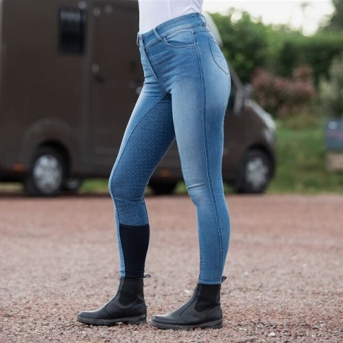 Bryczesy damskie KAIA - Horze - light denim blue