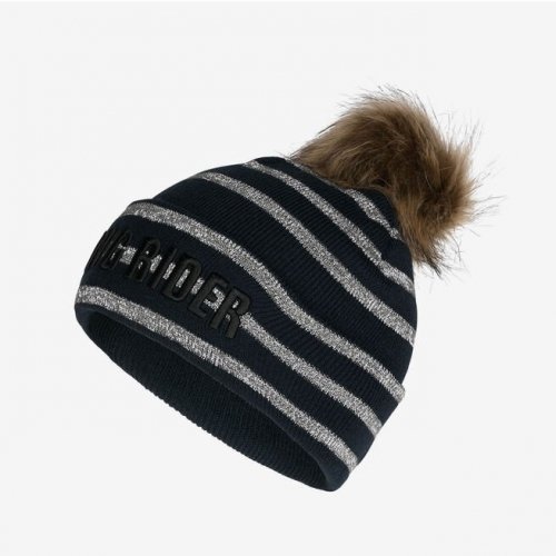 Czapka dziecięca odblaskowa TERRY - Horze - dark navy