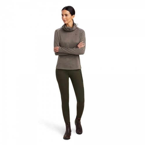 Bluzka damska z golfem CANNY TOP - Ariat - banyan bark