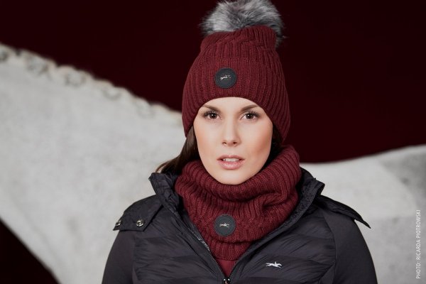 Czapka zimowa BAILA BEANIE Style jesień-zima 2023 - Schockemohle - dark cherry