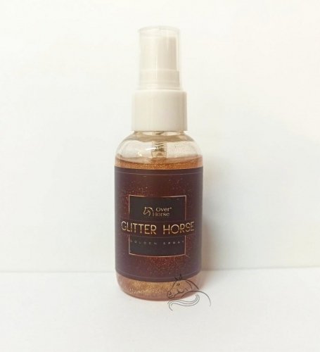 Spray z brokatem do sierści, grzywy i ogona Glitter Horse Golden Spray 50 ml - Over Horse