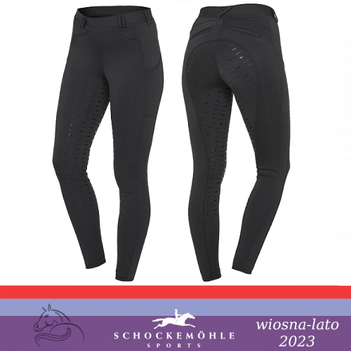 Legginsy jeździeckie damskie SPORTY RIDING FS SS23 - Schockemohle - black